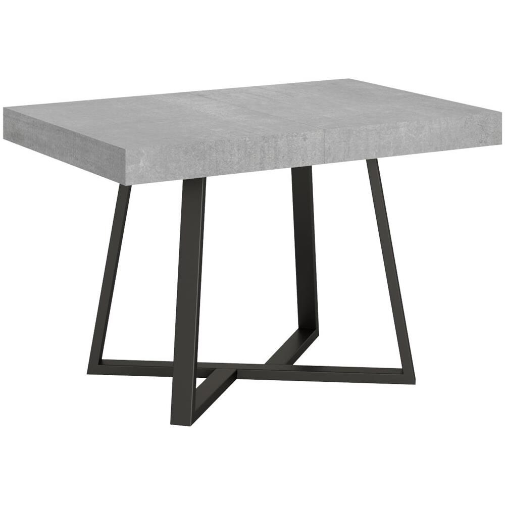 Tavolo allungabile 90x120/224 cm Zeplir cemento gambe antracite - Foto 1