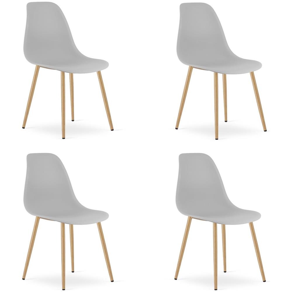 WAT Sedia da scrivania moderna grigia x 4 - Foto 1