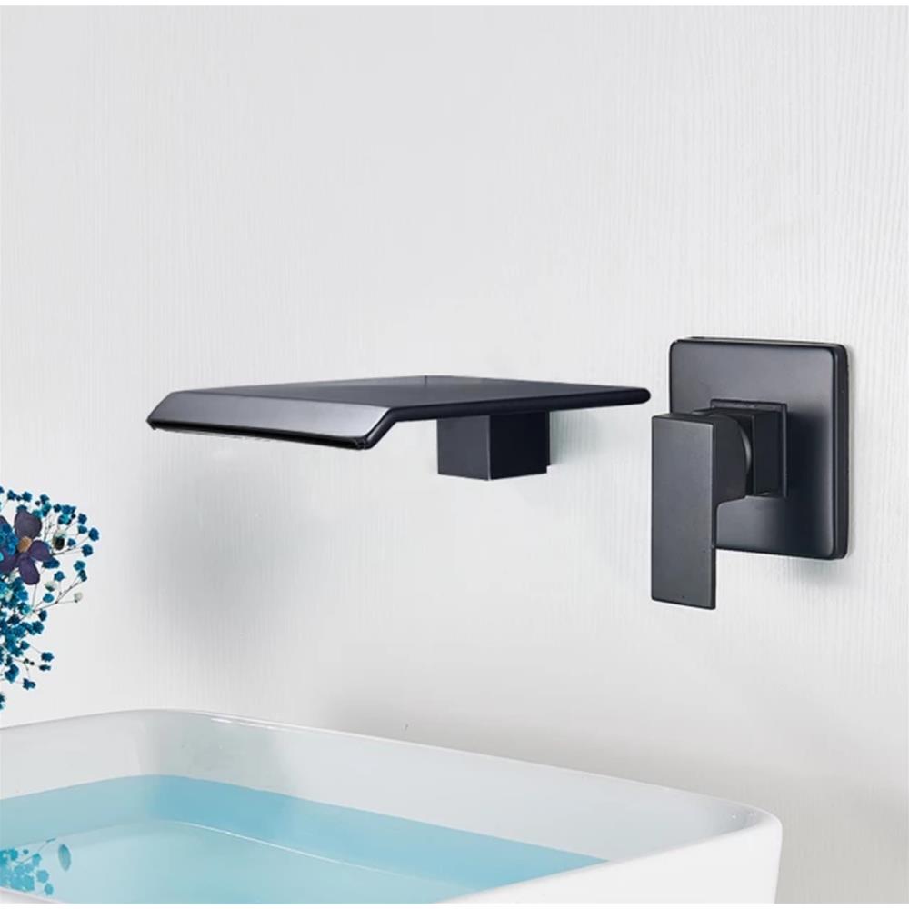 Rubinetto per lavabo da bagno, Blackswan, Cascada tipo M77, modello nero opaco, misura 16,5 cm - Foto 2
