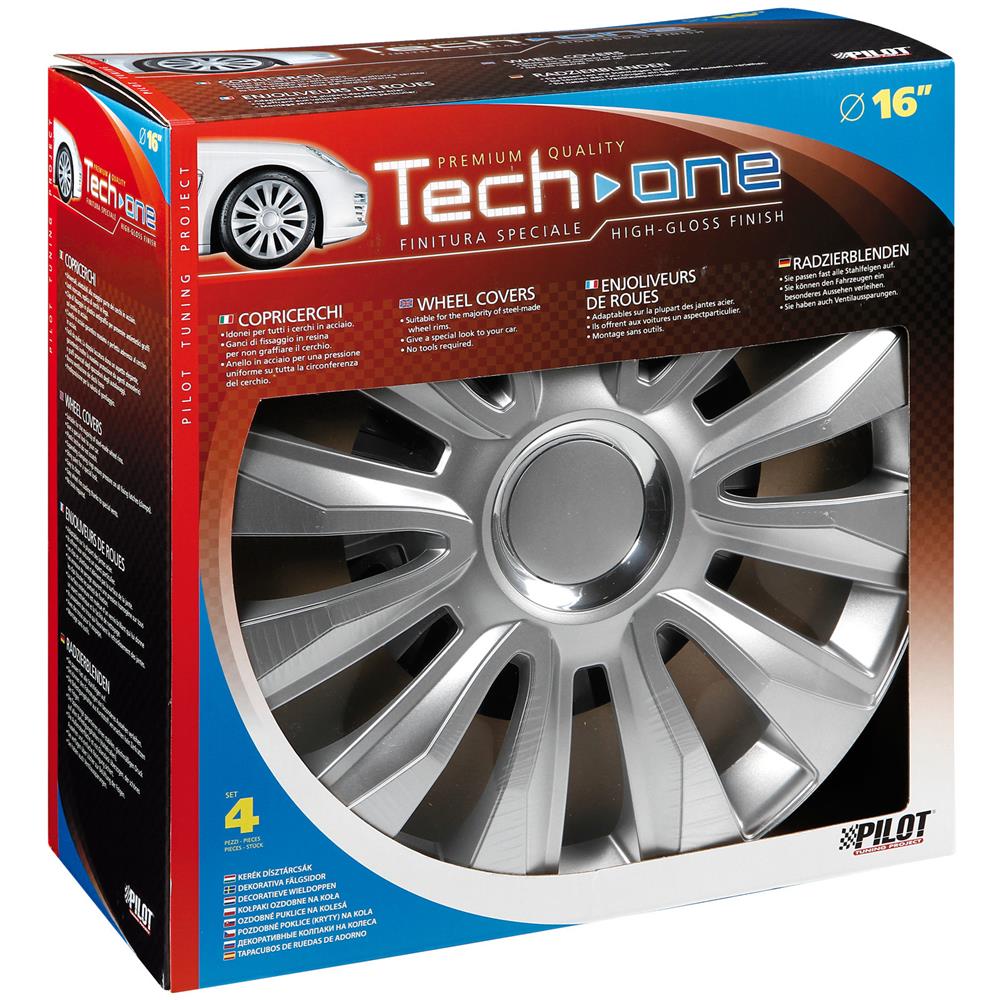 Copricerchi Auto Universali 16 Pollici Tech-one Avalone Pro Silver 31523 - Foto 7