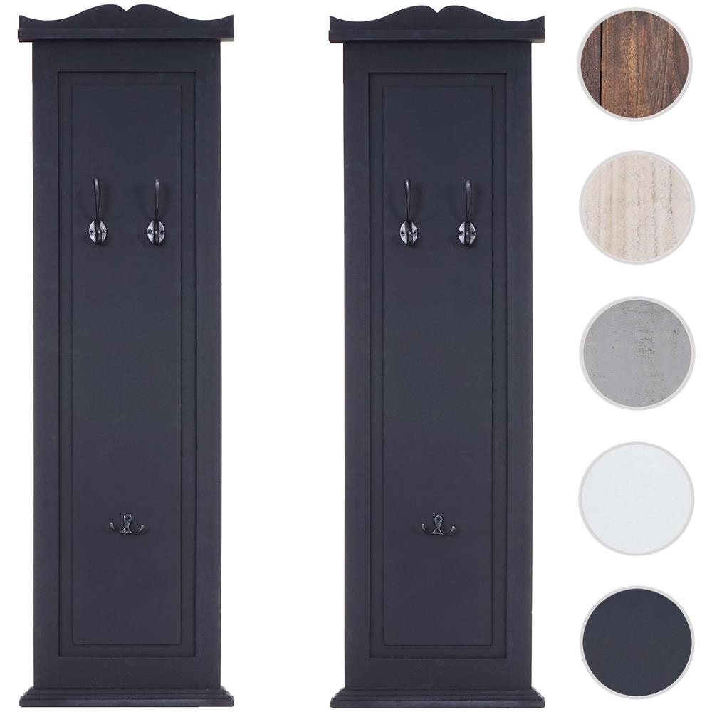 Mendler - Lavagna Da Parete Hwc-c51a Decorativa Legno Paulonia 55x34x2cm Bianco