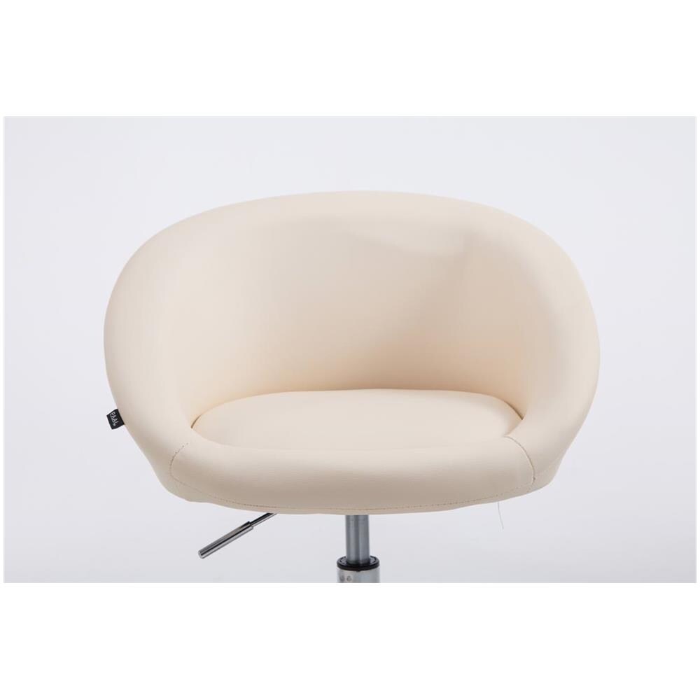 Set 2X Sgabelli Imbottiti Lounge Miami in Similpelle I Coppia Sgabelli Bar Cucina Poltroncine con Schienale E Poggiapiedi Crema - Foto 2