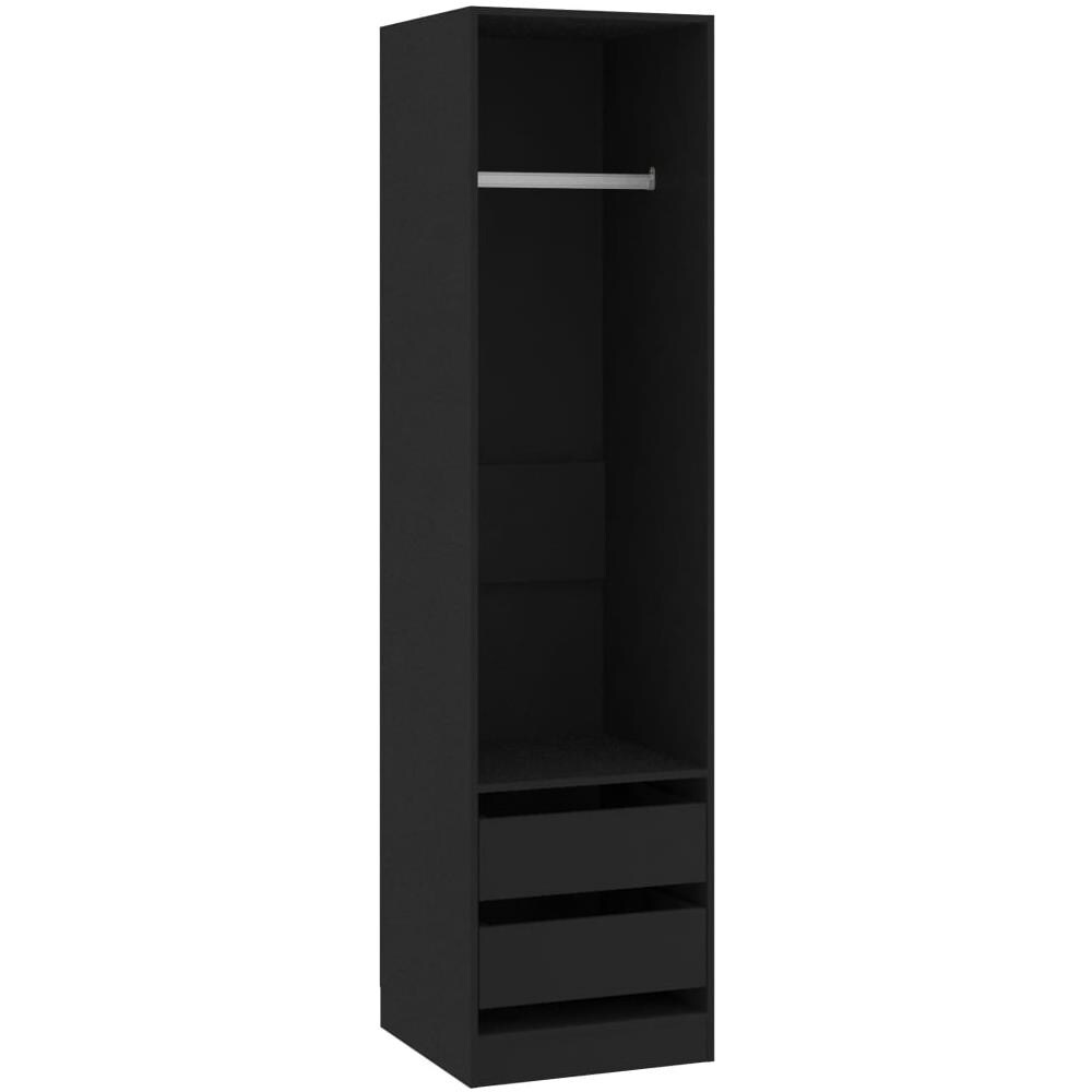 Armadio con Cassetti Nero 50x50x200 cm in Legno Multistrato - Foto 2