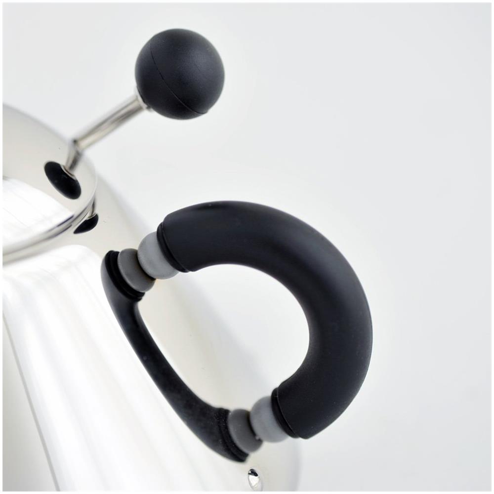 9097 B Zuccheriera Con Cucchiaino In Acciaio Inossidabile 18/10 Lucido, Manici E Pomolo In Pa, Nero - Foto 2