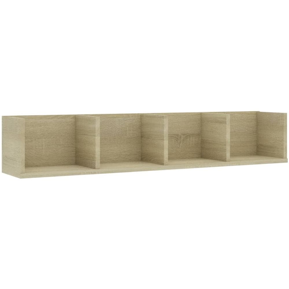 Scaffale Porta CD Parete Rovere Sonoma 100x18x18 cm Multistrato - Foto 1