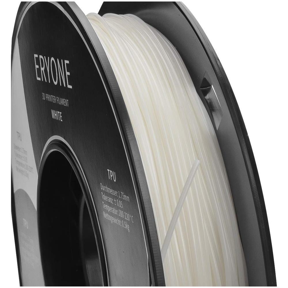 Filament Tpu 175 Millimetri Tpu Filamento 175 Millimetri La Stampa 3d Filamento Tpu Per Stampante 3d 0.5kg 1 Spool Bianco - Foto 4