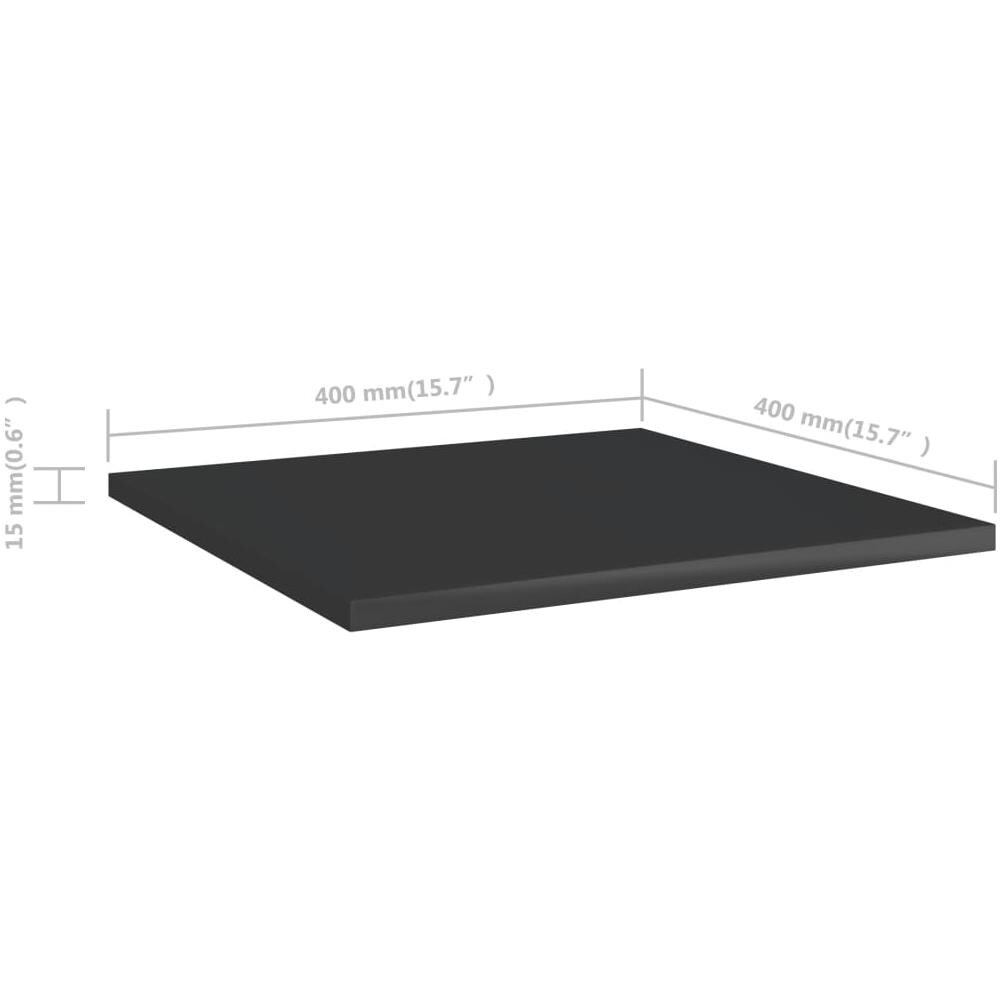 Ripiani per Libreria 8pz Nero Lucido 40x40x1,5cm Multistrato - Foto 6