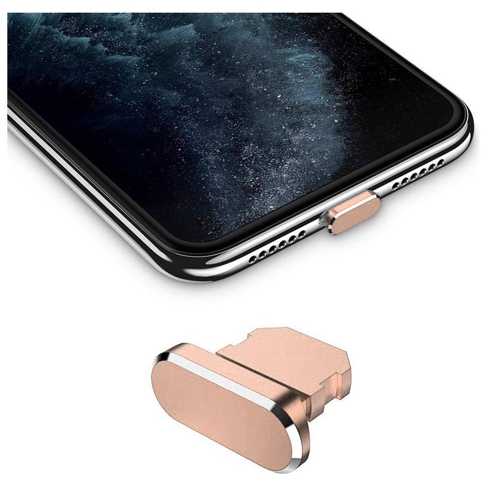 Cappuccio Protettivo Compatibile Con Apple Iphone In Oro Rosa - Spina Di Protezione Dalla Polvere Spina Per La Porta Di Ricarica Antipolvere - Foto 1