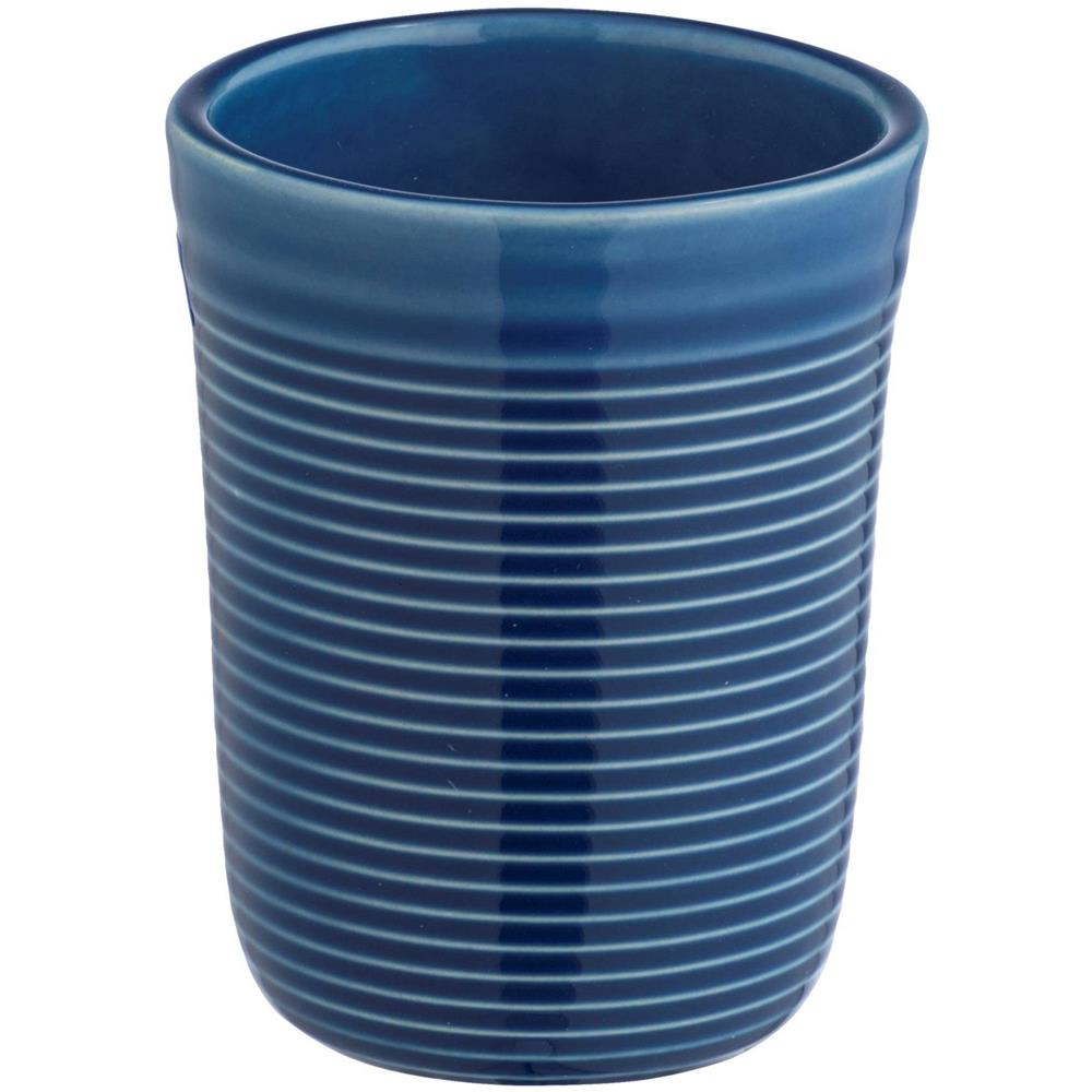 Contenitore Spazzolino Sada, Ceramica, Blu Navy, Ø 8 Cm, - Foto 2