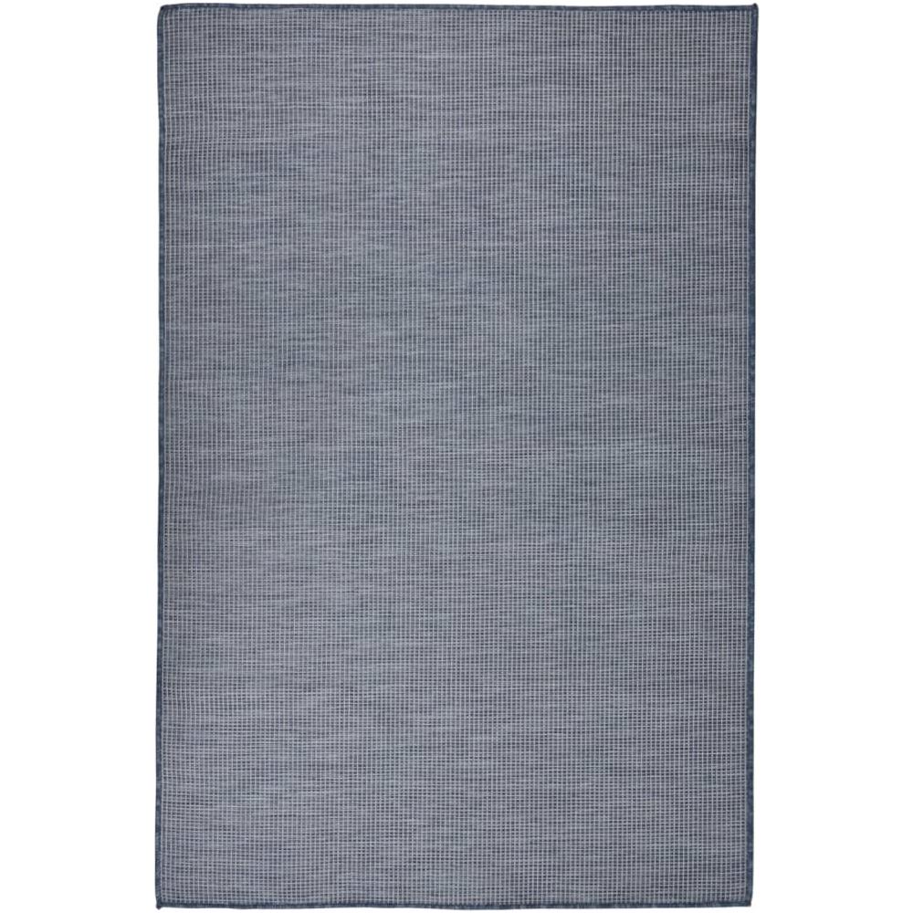 Tappeto Da Esterni A Tessitura Piatta 120x170 Cm Blu - Foto 1