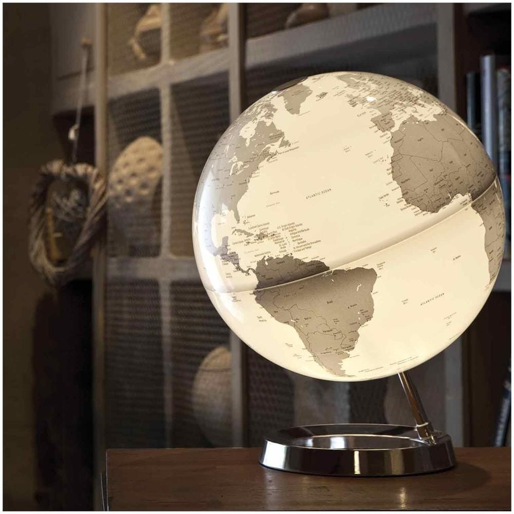 Mappamondo Luminoso Light & Colour Ø 30 Cm - Metallo Cromato - Foto 2