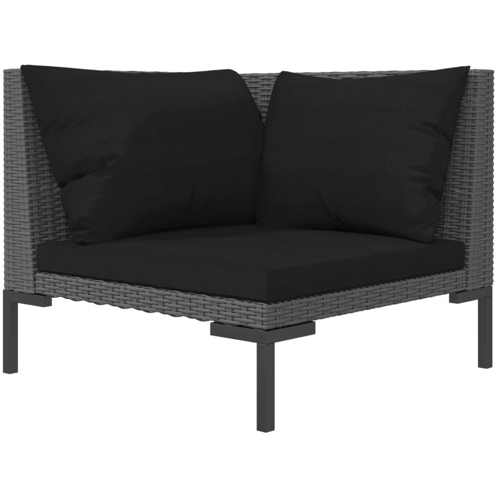 Divano da Giardino con Cuscini in Polyrattan Mezzo Tondo - Foto 1