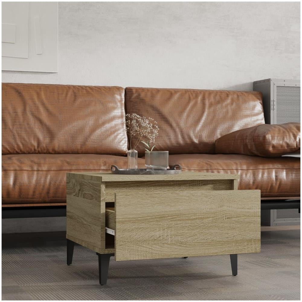 Tavolini 2pz Rovere Sonoma 50x46x35 Cm In Legno Multistrato - Foto 3