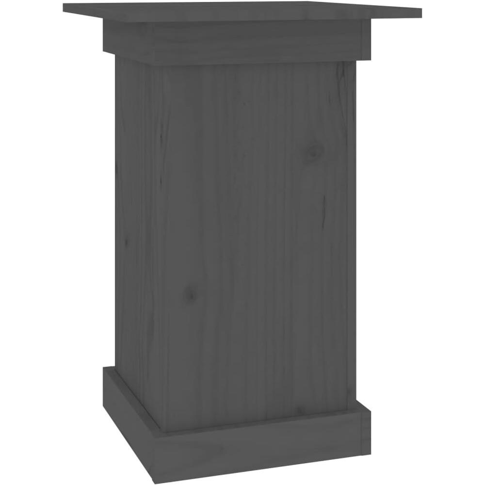 Portafiori Grigio 40x40x60 Cm In Legno Massello Di Pino - Foto 2