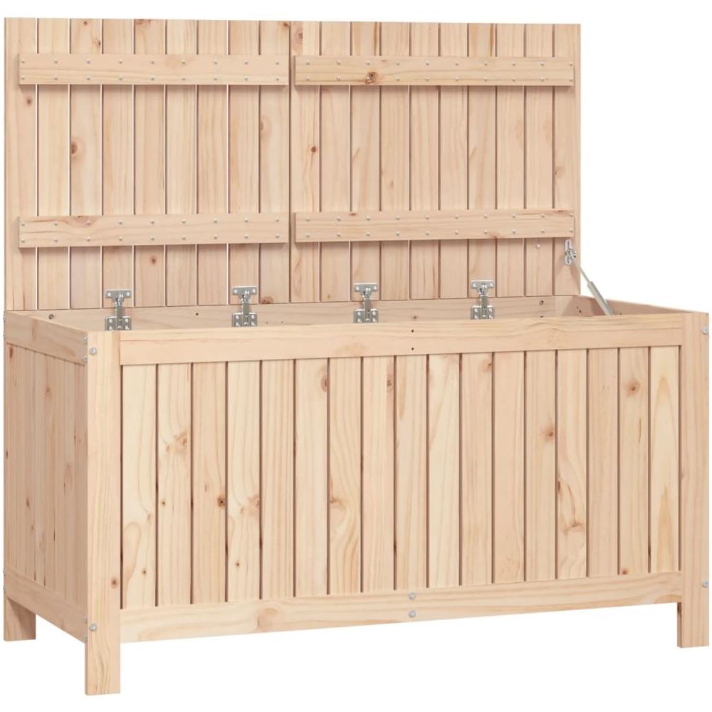 Contenitore Da Giardino 121x55x64 Cm In Legno Massello Di Pino - Foto 1