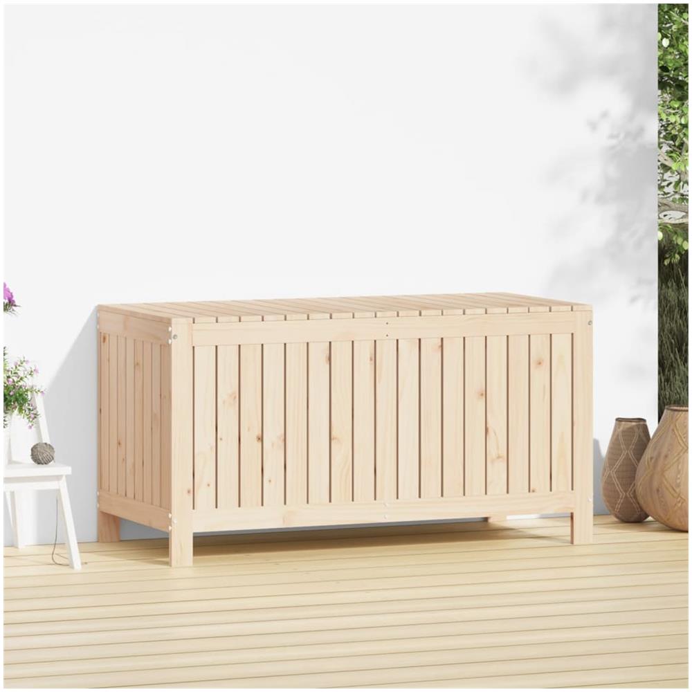 Contenitore Da Giardino 121x55x64 Cm In Legno Massello Di Pino - Foto 2