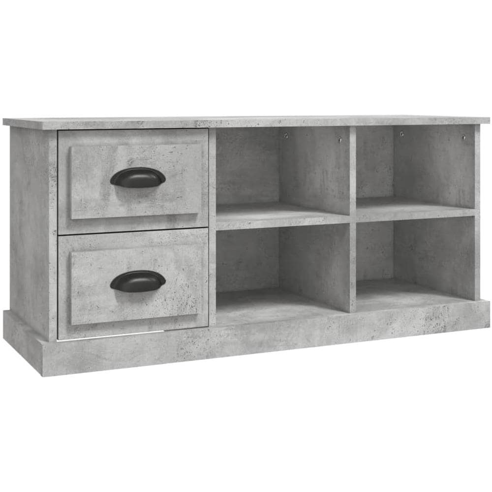 Mobile Tv Grigio Cemento 102x35,5x47,5 Cm In Legno Multistrato - Foto 2