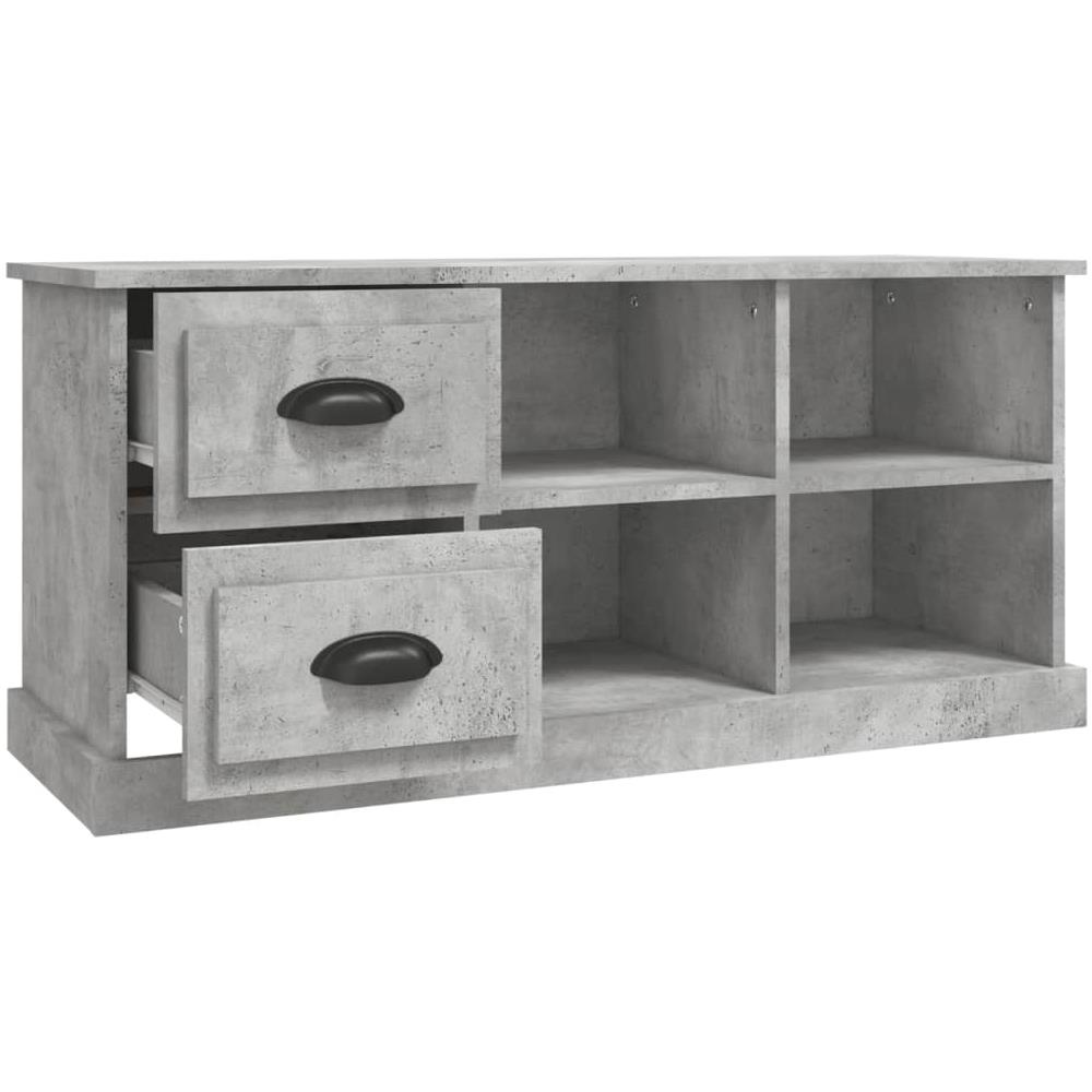 Mobile Tv Grigio Cemento 102x35,5x47,5 Cm In Legno Multistrato - Foto 7