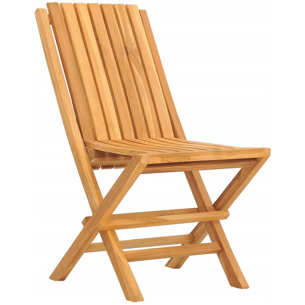 Sedie Da Giardino Pieghevoli 2pz 47x47x89cm Legno Massello Teak - Foto 7
