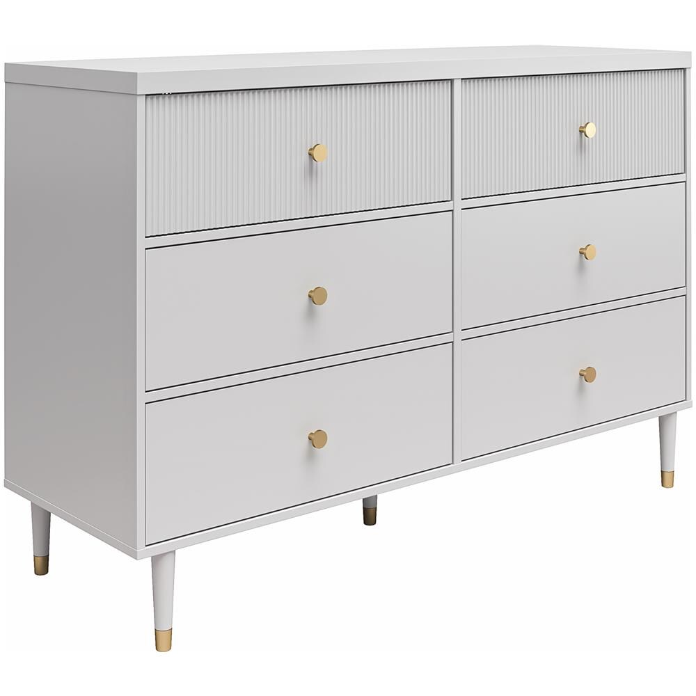 Comò Elizabeth 6 Cassetti. Tortora - Foto 1