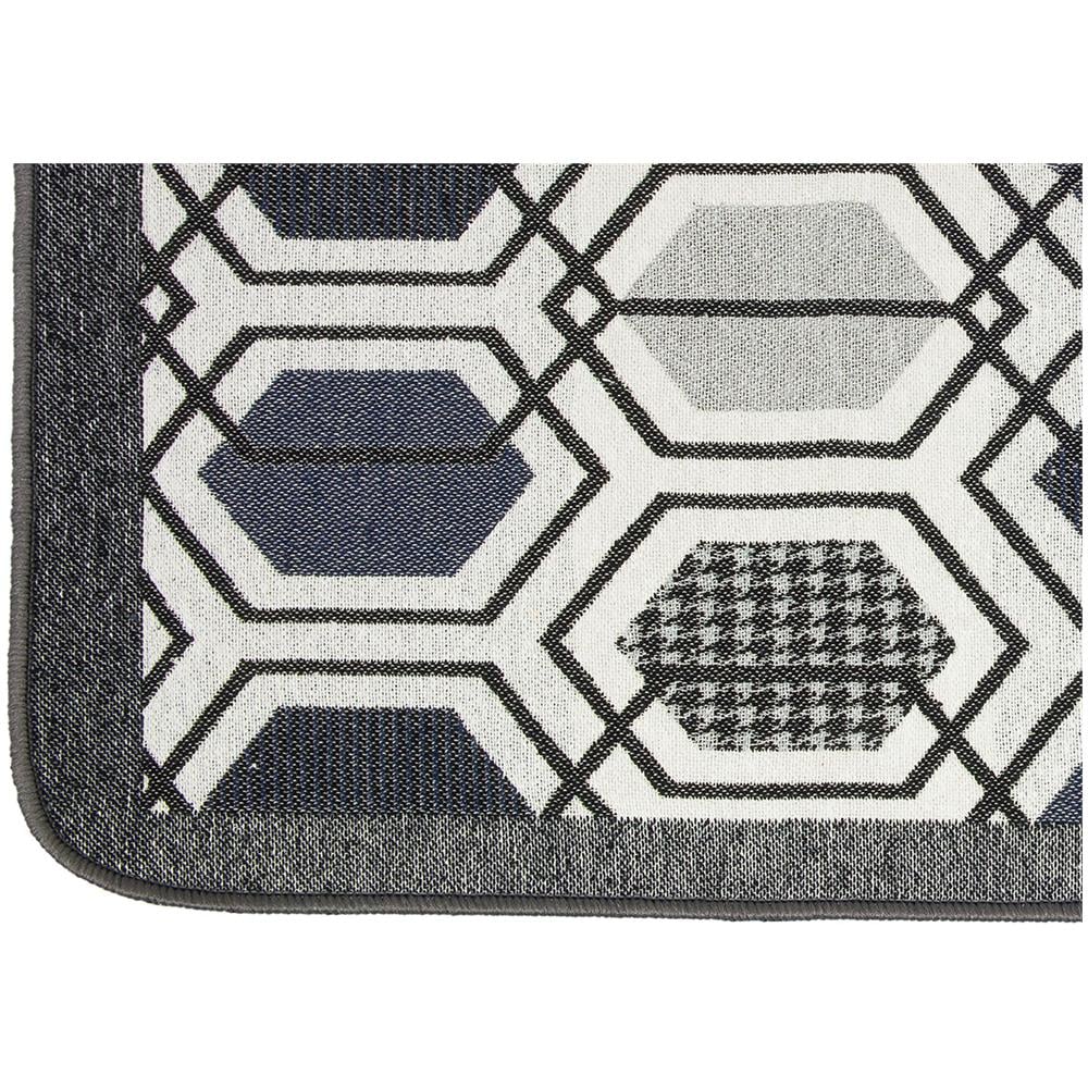 Tappeto Bagno Doccia Antiscivolo Mod. Vietri Tappetino Super Assorbente Cotone Pelo Corto 60x170 Blu - Foto 2