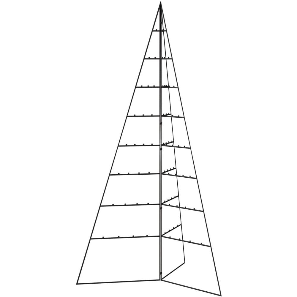 Albero Di Natale Decorativo In Metallo Nero 180 Cm - Foto 2