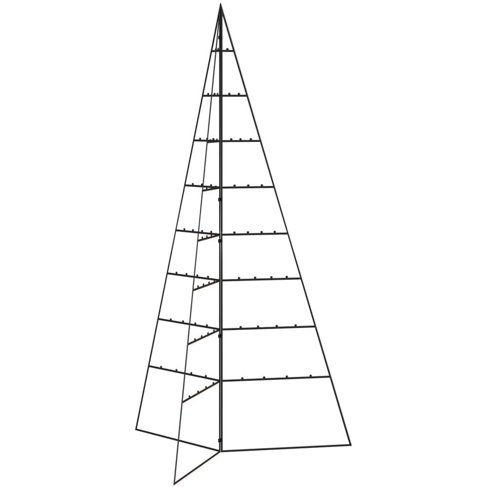 Albero Di Natale Decorativo In Metallo Nero 180 Cm - Foto 3