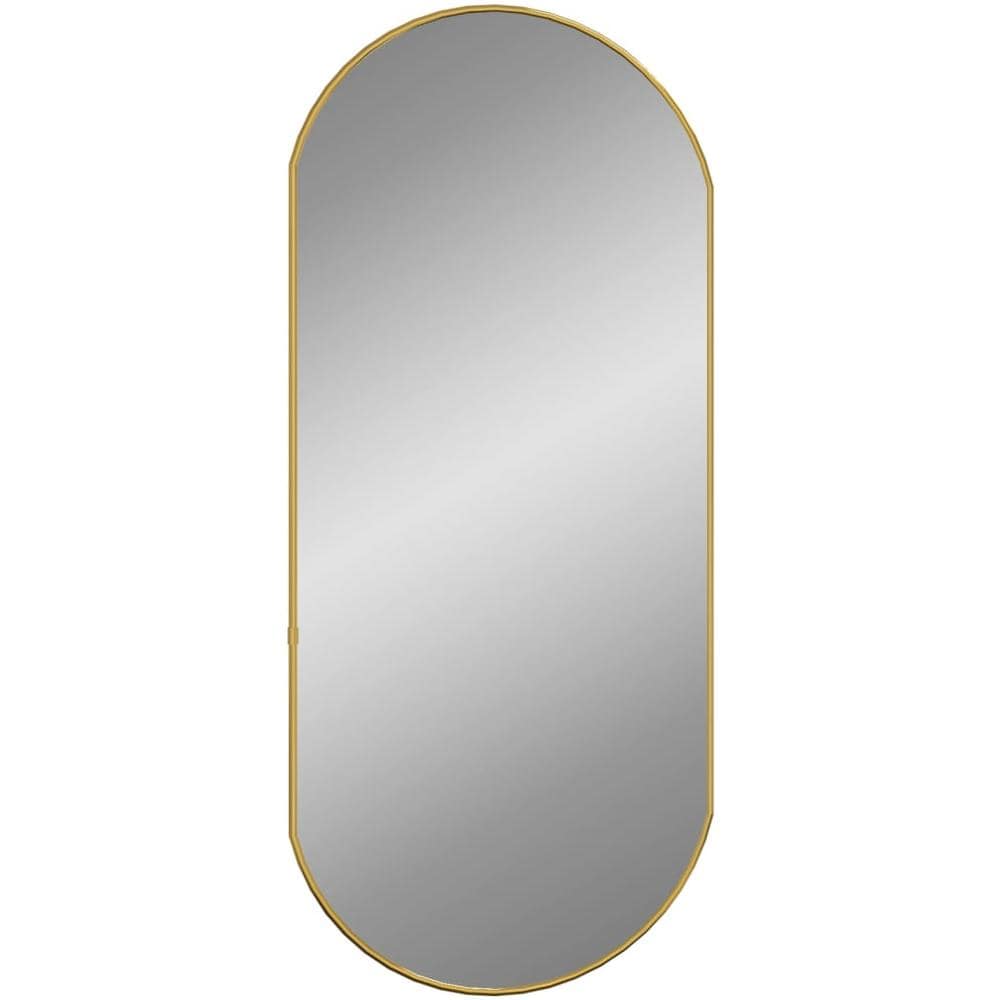 Specchio Da Parete Dorato 80x35 Cm Ovale - Foto 2