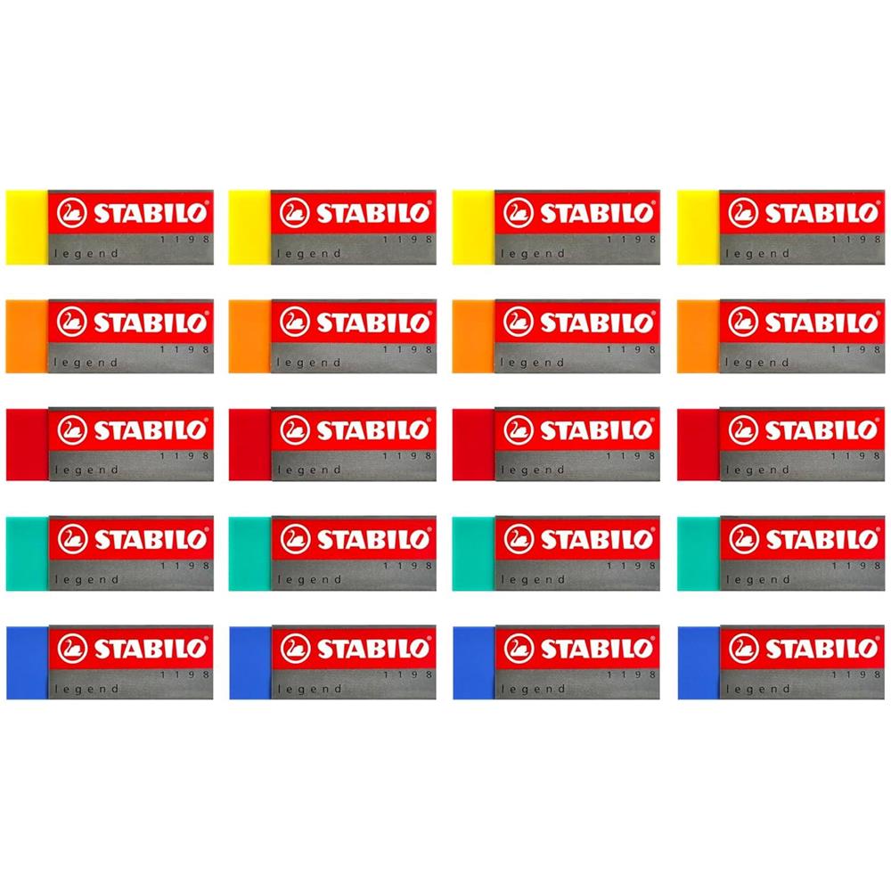 Legend - Gomma - senza PVC - Confezione da 20 in 5 colori assortiti - Foto 2