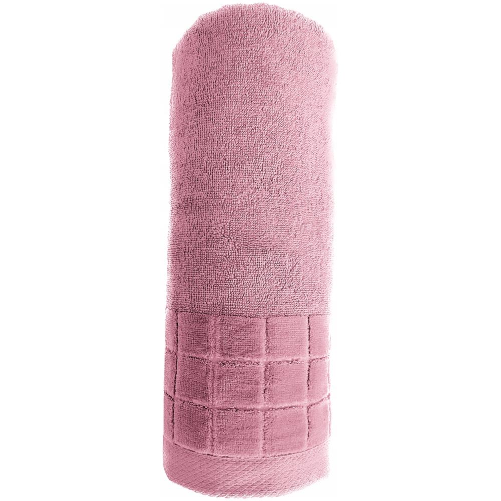 Asciugamano Larisa 70x140 cm 500 g - Rosa cipria - 100% cotone - Morbido e assorbente - Foto 1