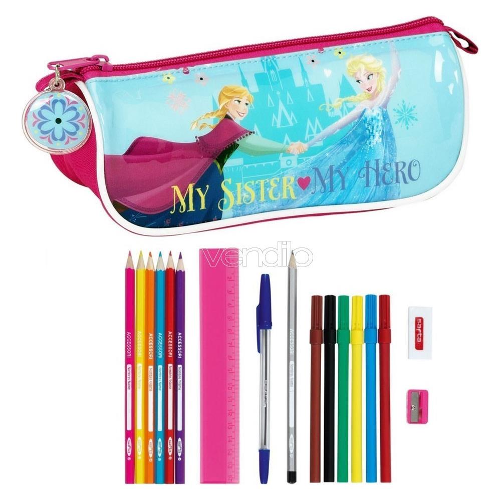 Astuccio Portapenne Scuola Frozen 17 Piece Pencil Case Nordic Summer 20 Cm - Foto 2