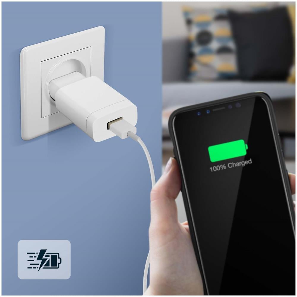 Caricabatterie Da Rete Usb - 2,4a Con La Funzione Quick Charge 3.0 - Foto 14