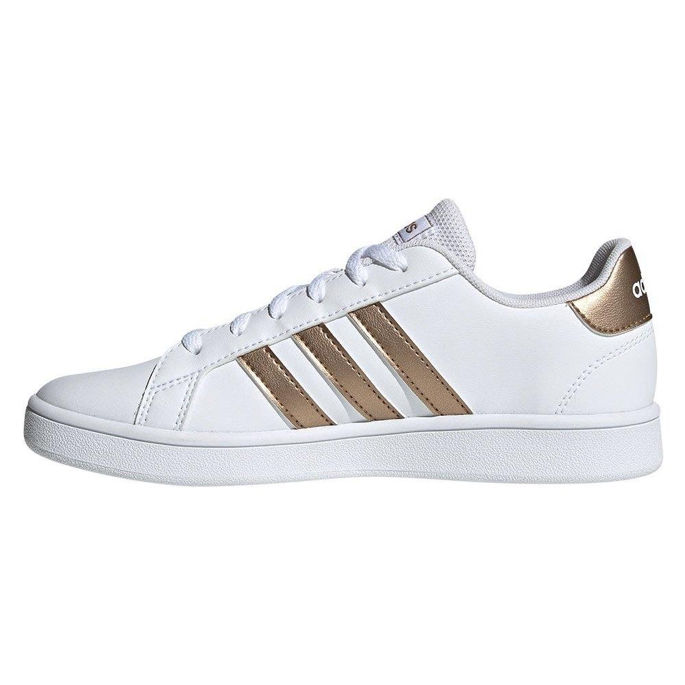 Ef0101 Grand Court K Sneakers Pelle Bianco Donna Bianco 40 - Foto 2