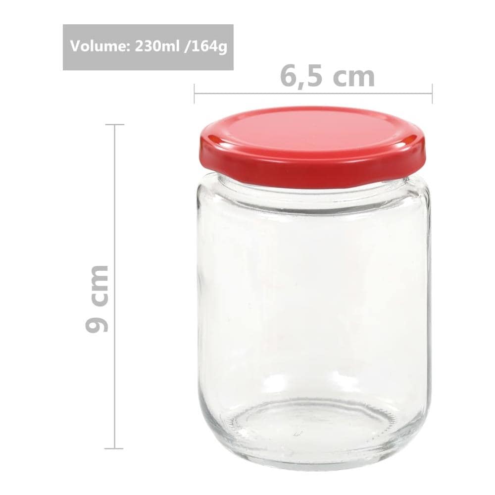 Vasi Per Marmellata In Vetro Coperchio Rosso 48 Pz 230 Ml - Foto 7