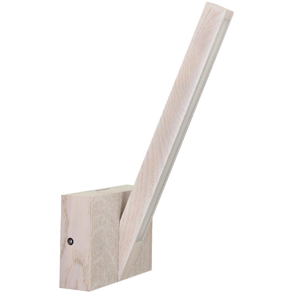 Lampada A Parete Linus - Per Salotto, Soggiorno, Cucina, Camera, Ufficio - Applique - In Legno, Rovere, 16 X 15 X 30 Cm, Led 3w, 280lm, 3000k - Foto 1