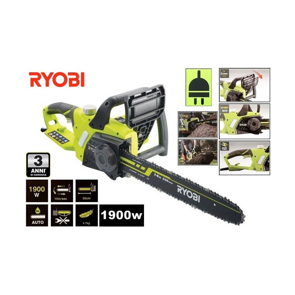 Elettrosega Motosega Elettrica Con Barra 35 Cm 1900 Watt Ryobi - Foto 1