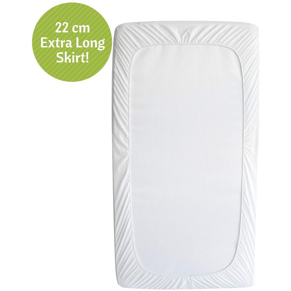 Premium Culla Protezione Materasso Noiseless Impermeabile Rilievo Coperchio Montato Foglio Di Bamb Naturale Silenzioso Topper Per Neonati E Bambino Culla Letti 60 X 120 Cm - Foto 4
