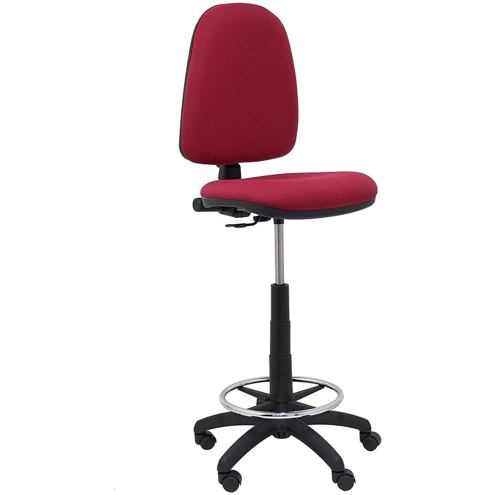 T04cp Sgabello Ergonomico, Altezza Regolabile E Anello Poggiapiedi Granata - Foto 1