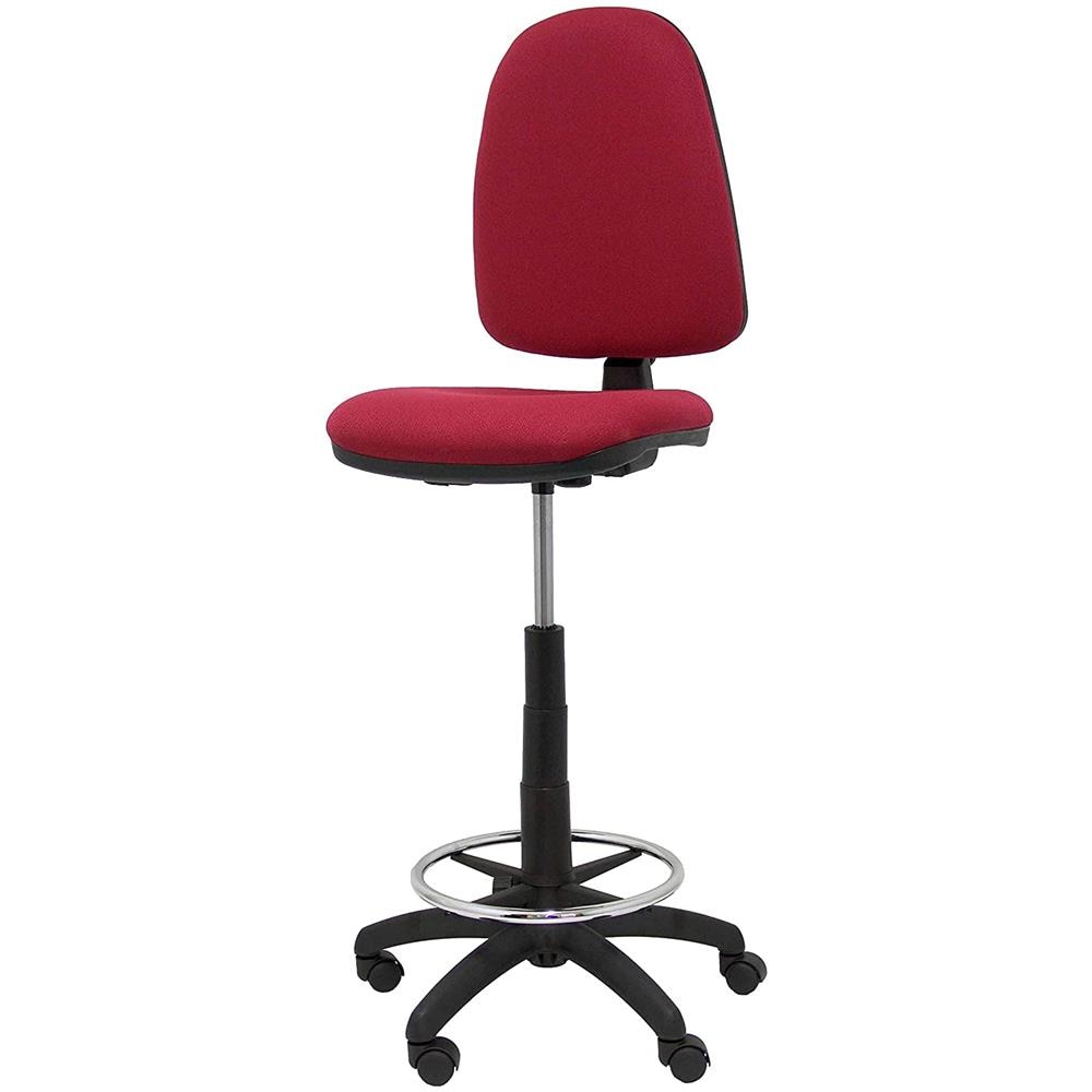 T04cp Sgabello Ergonomico, Altezza Regolabile E Anello Poggiapiedi Granata - Foto 5
