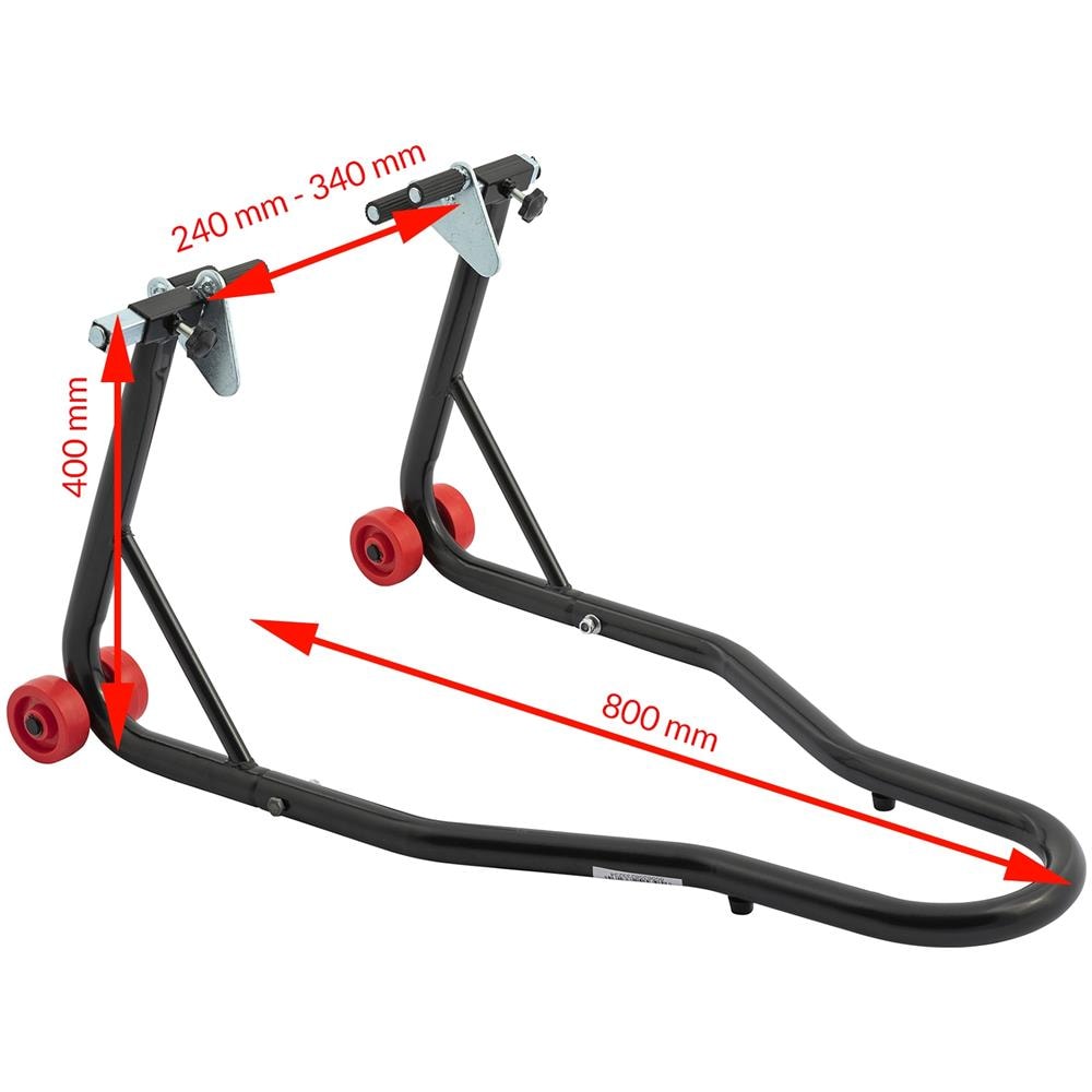 Cavalletto Anteriore Alza Solleva Moto Regolabile Universale 4 Ruote Nero - Foto 2