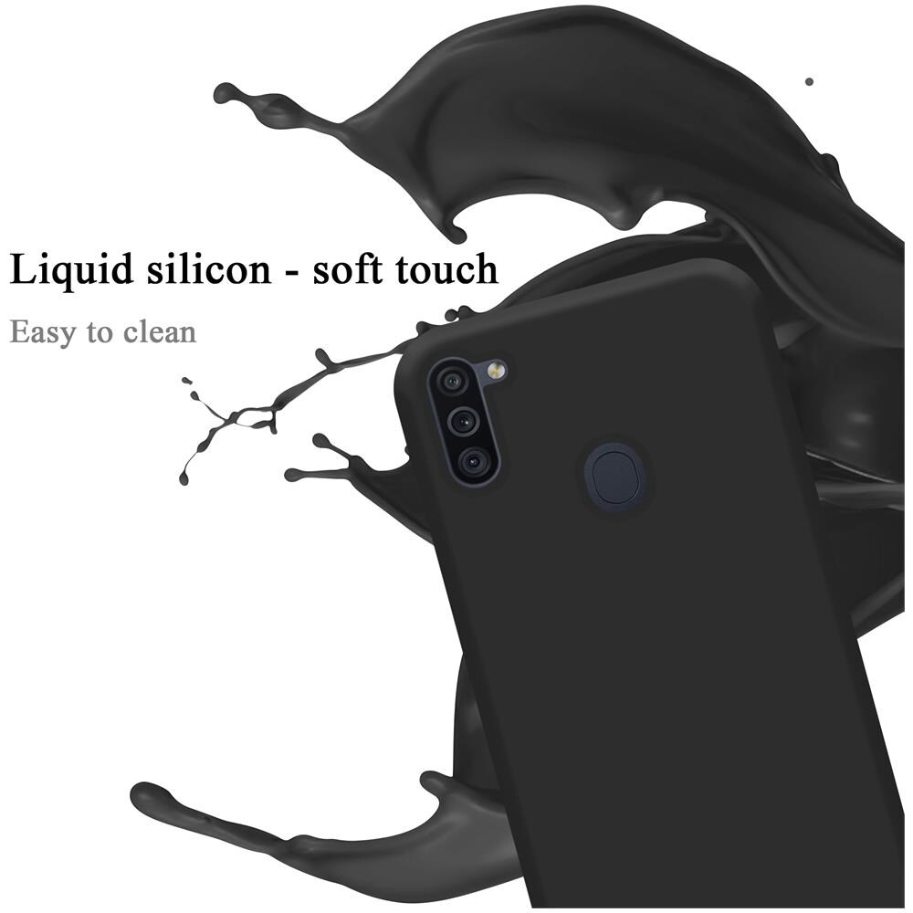 Custodia Compatibile Con Samsung Galaxy A11 / M11 In Liquid Nero - Coperchio Protettivo In Silicone Tpu Flessibile - Foto 2
