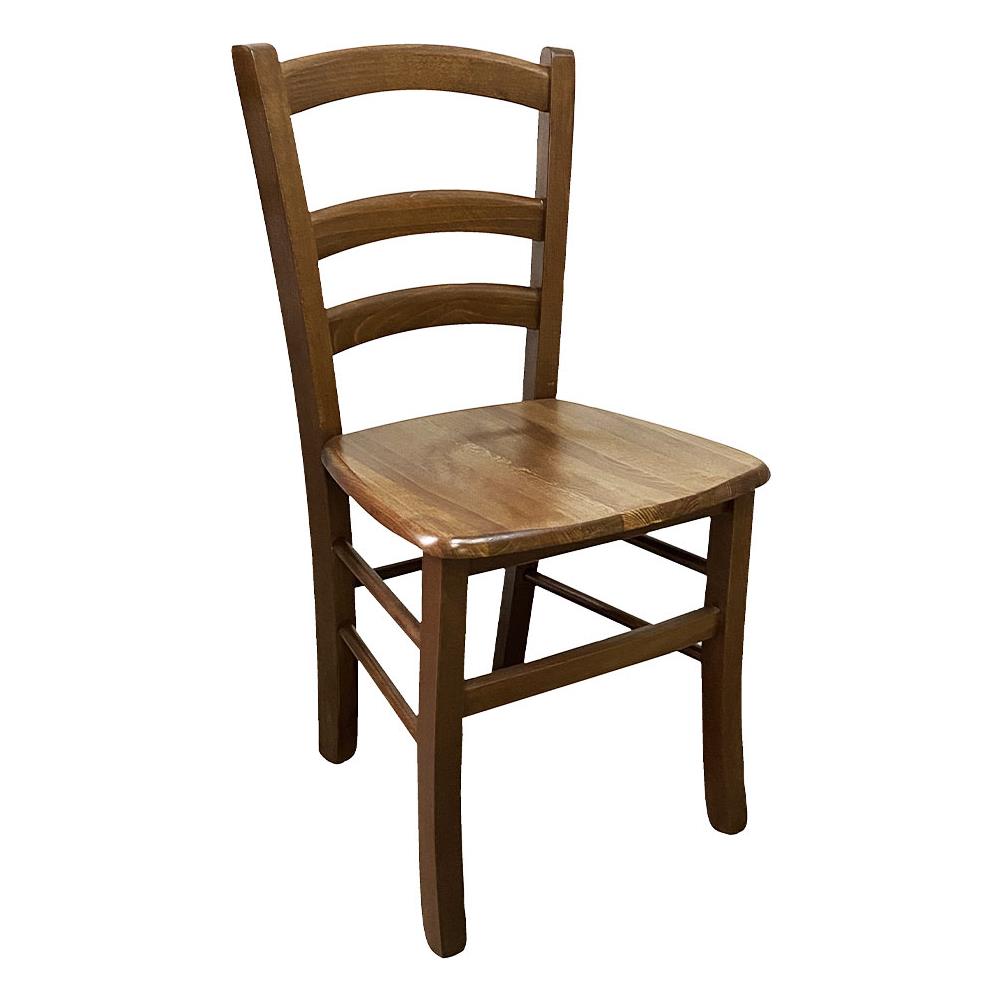 Sedia Modello Venezia Con Seduta In Legno Massello Noce Scuro - Foto 1