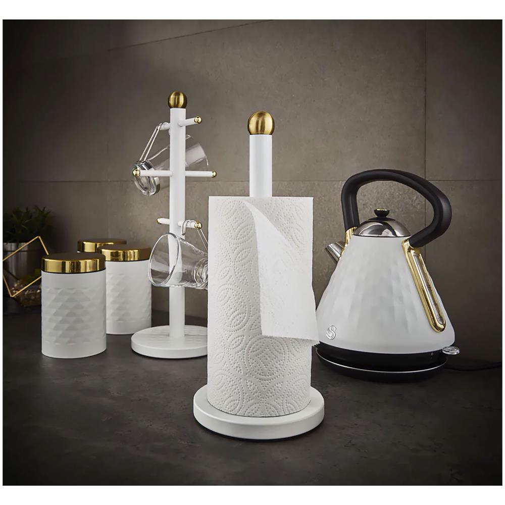 Swka17521whtn Portarotolo Da Cucina In Acciaio Inossidabile Di Alta Qualità Look Elegante Bianco - Foto 7