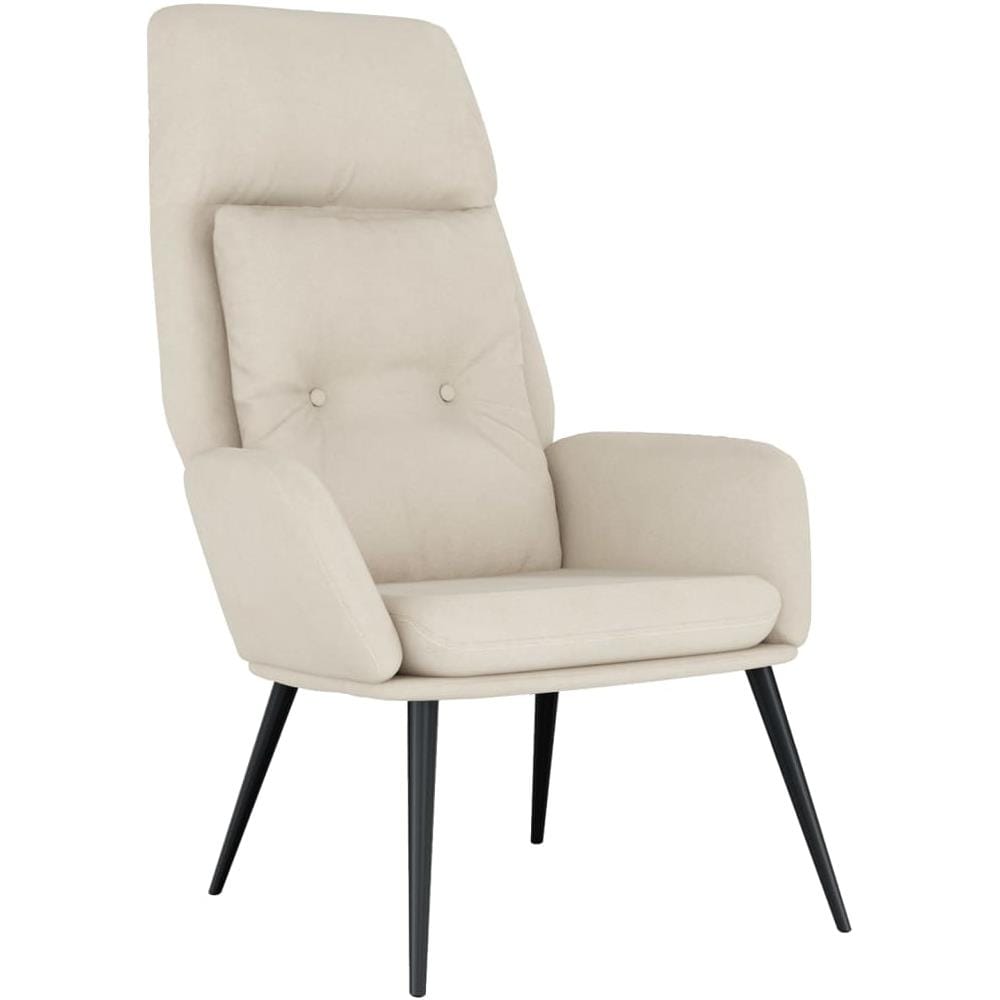 Poltrona Rilassante Crema In Similpelle Scamosciata - Foto 2