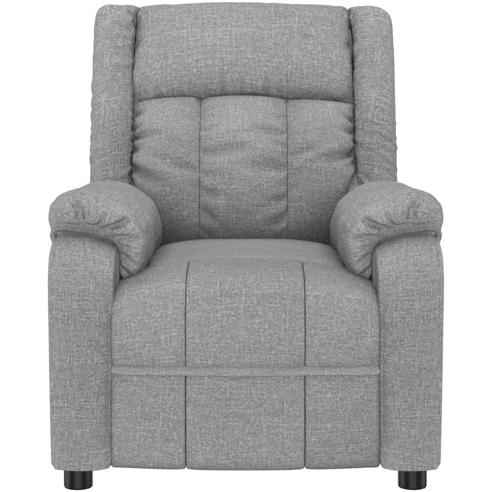 Poltrona Reclinabile In Tessuto Grigio Chiaro - Foto 3