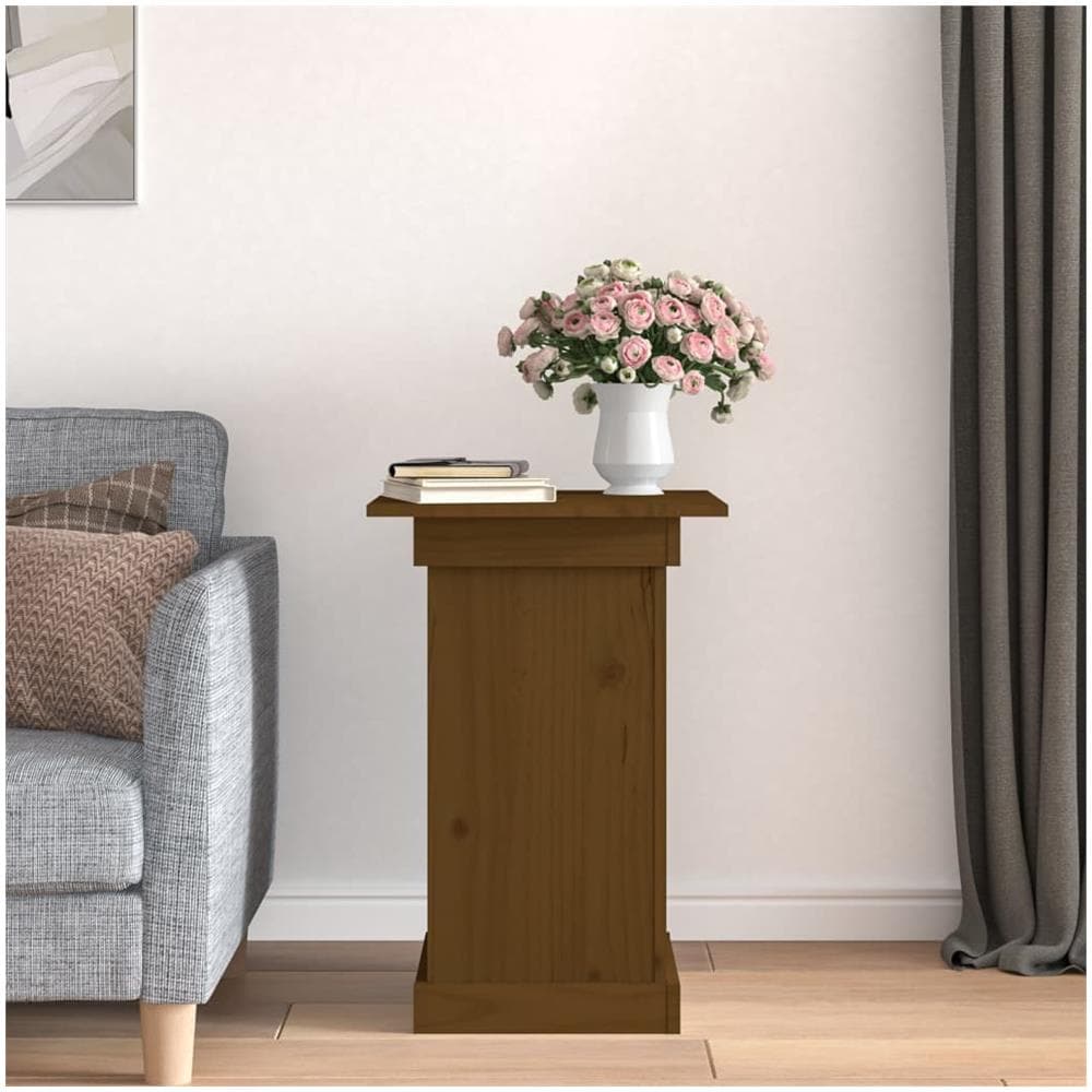 Portafiori Marrone Miele 40x40x60 Cm In Legno Massello Di Pino - Foto 3