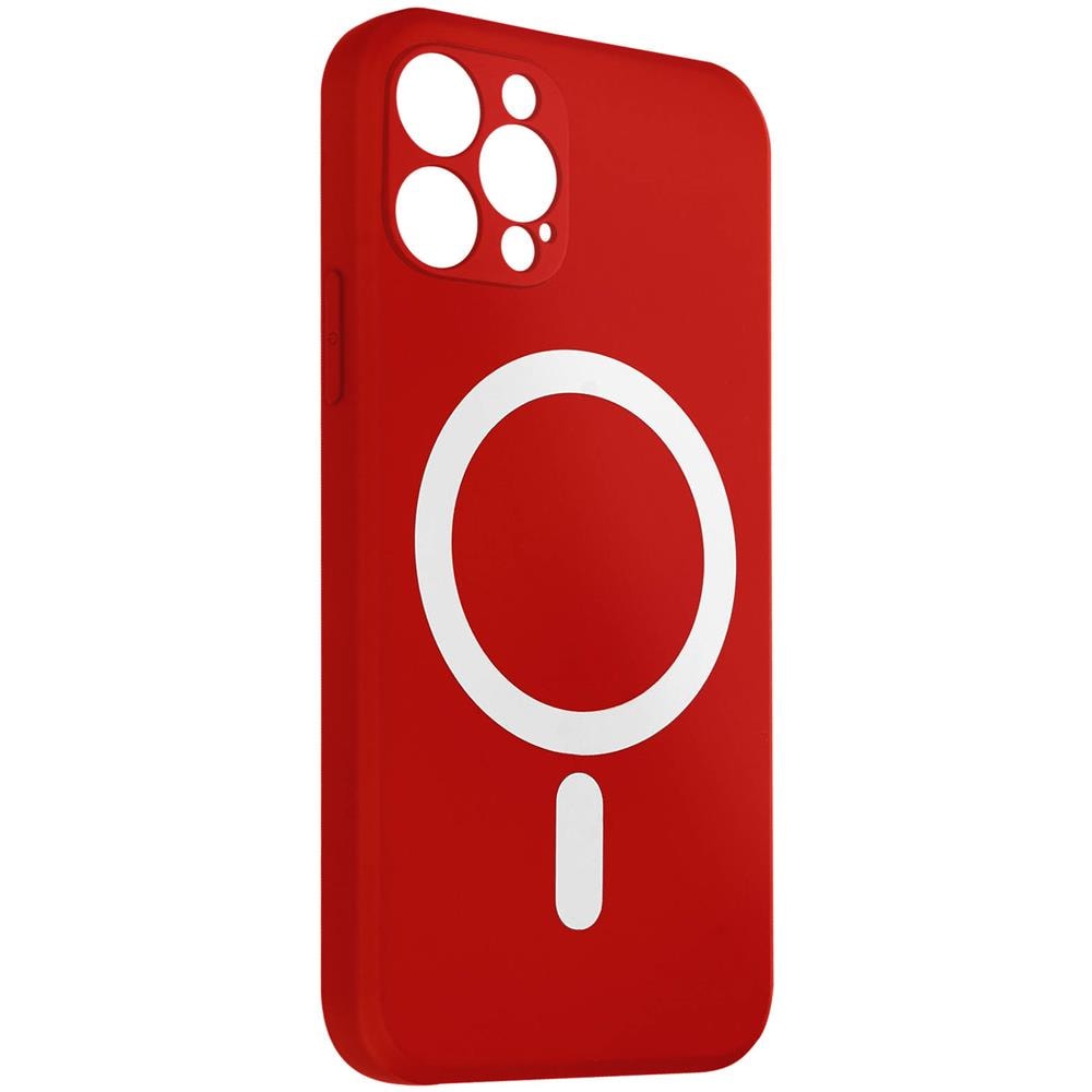 Cover Magsafe Per Iphone 12 Pro Max Soft-touch Bordi Rialzati Anti-shock Rossa - Foto 5