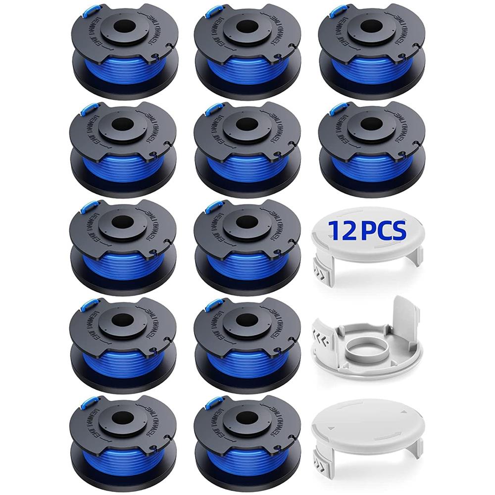 Confezione Da 12 Bobine Di Ricambio Con 3 Coperture Per Decespugliatore Ryobi Multicolore - Foto 1