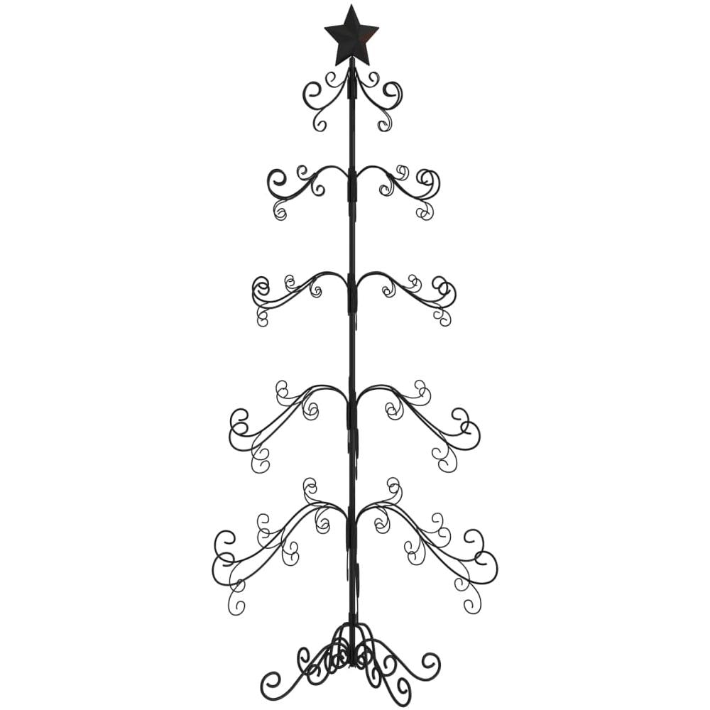 Albero Di Natale Decorativo In Metallo Nero 150 Cm - Foto 2