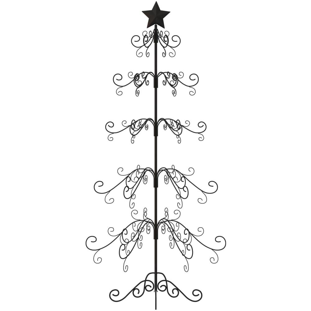 Albero Di Natale Decorativo In Metallo Nero 150 Cm - Foto 3